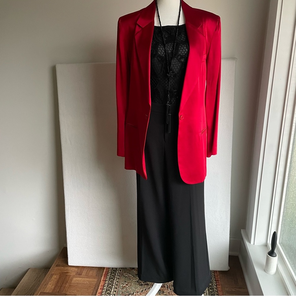 Karen Kane Lifestyle Vibrant Red One-button Blazer in Size 10 - Picture 4 of 14